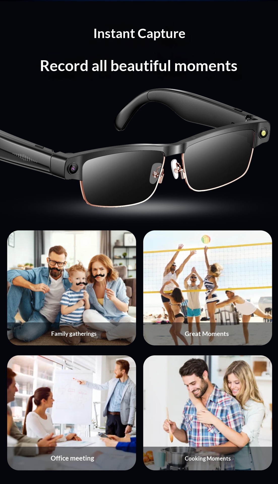 Smart Glasses With Wifi Translation And Ai Camera 8mp_voghion.com