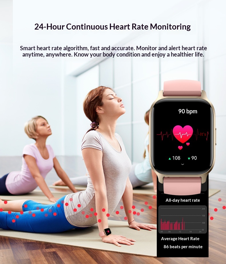 Smart Watch Bluetooth Calling Hd Heart Rate Blood Oxygen Monitor_voghion.com