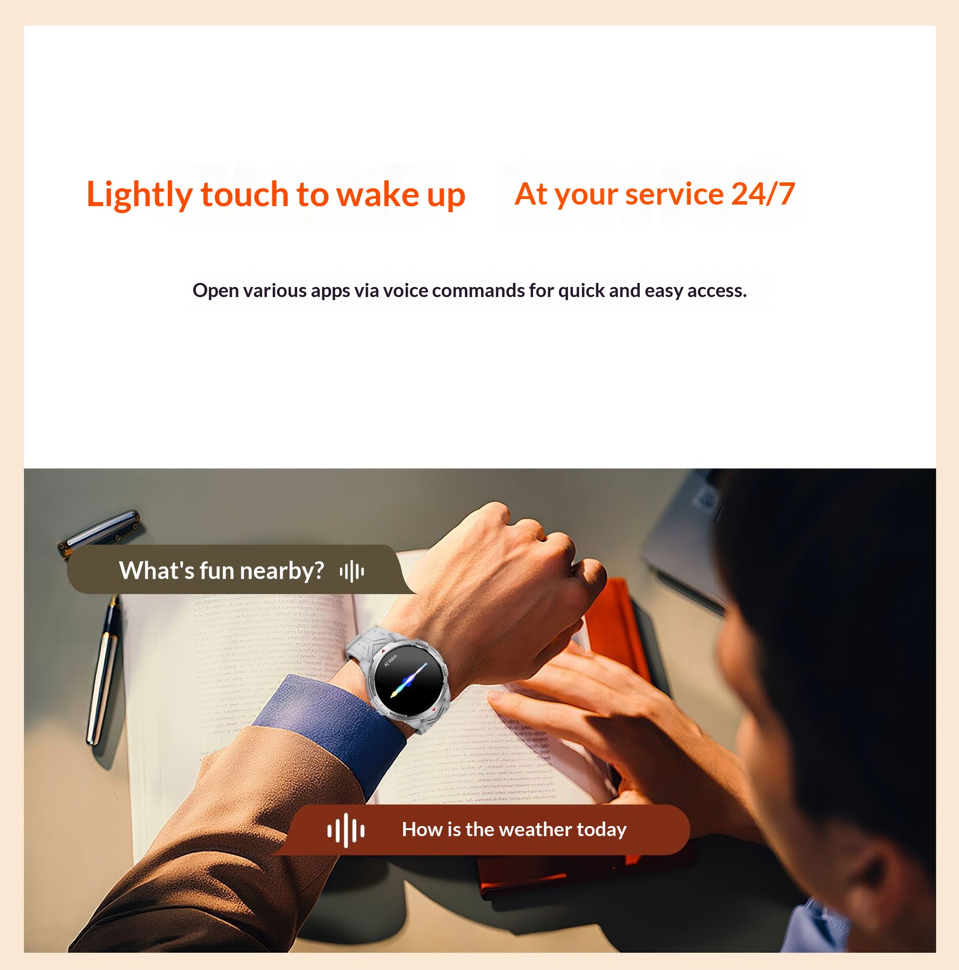 2025 New KT88 Smart Bluetooth Call Flashlight Heart Rate Blood Oxygen Pedometer Multi-Function Outdoor Watch_voghion.com