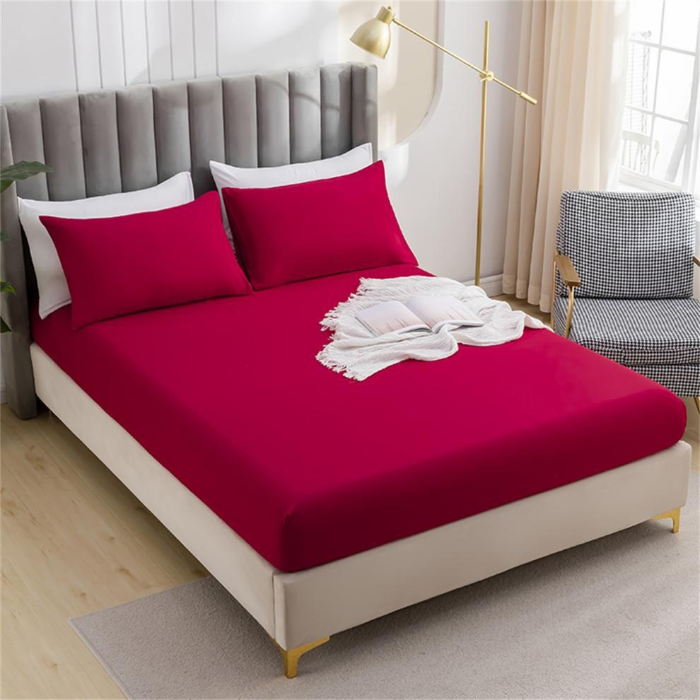 Set di lenzuola con angoli elasticizzati in tinta unita spazzolata per il commercio transfrontaliero, prodotti per la biancheria da letto esclusivamente per il commercio estero, può_voghion.com