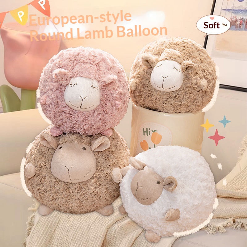 European-style Cute And Skin-friendly Round Ball Plush Toy, Adorable Little Sheep Stuffed Toy Children, Soothing Sleep_voghion.com