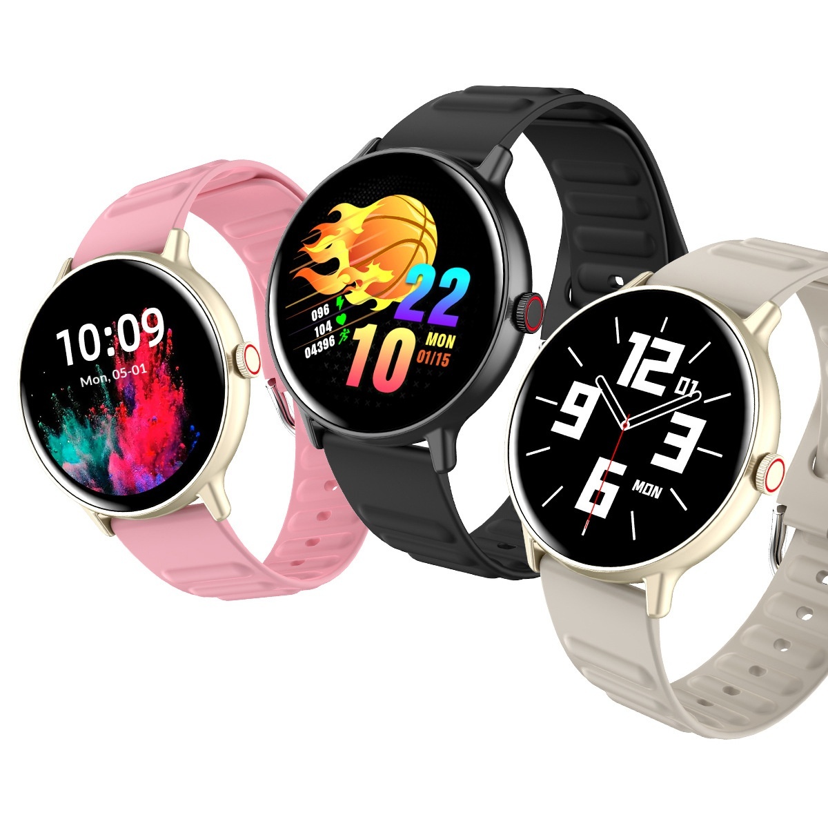 Smartwatch z ekranem amoled monitorowanie tętna i snu_voghion.com