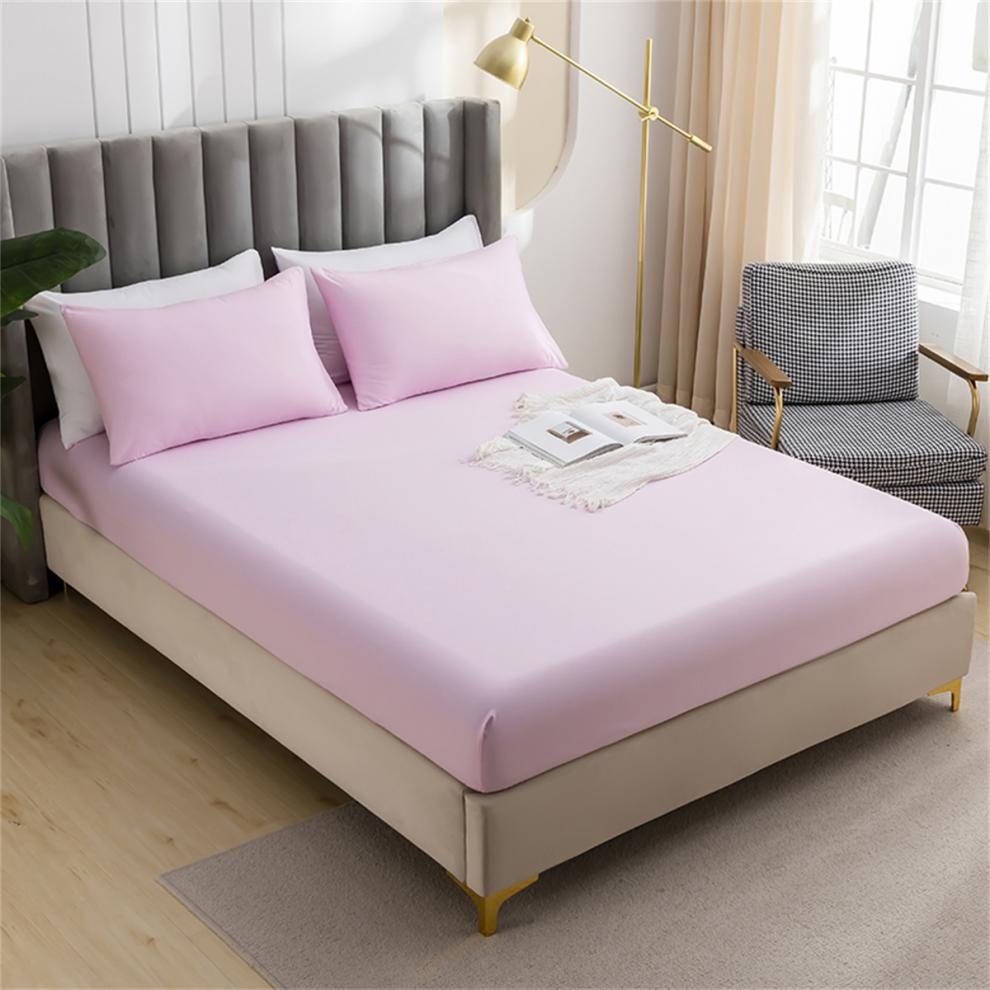 Set di lenzuola con angoli elasticizzati in tinta unita spazzolata per il commercio transfrontaliero, prodotti per la biancheria da letto esclusivamente per il commercio estero, può_voghion.com