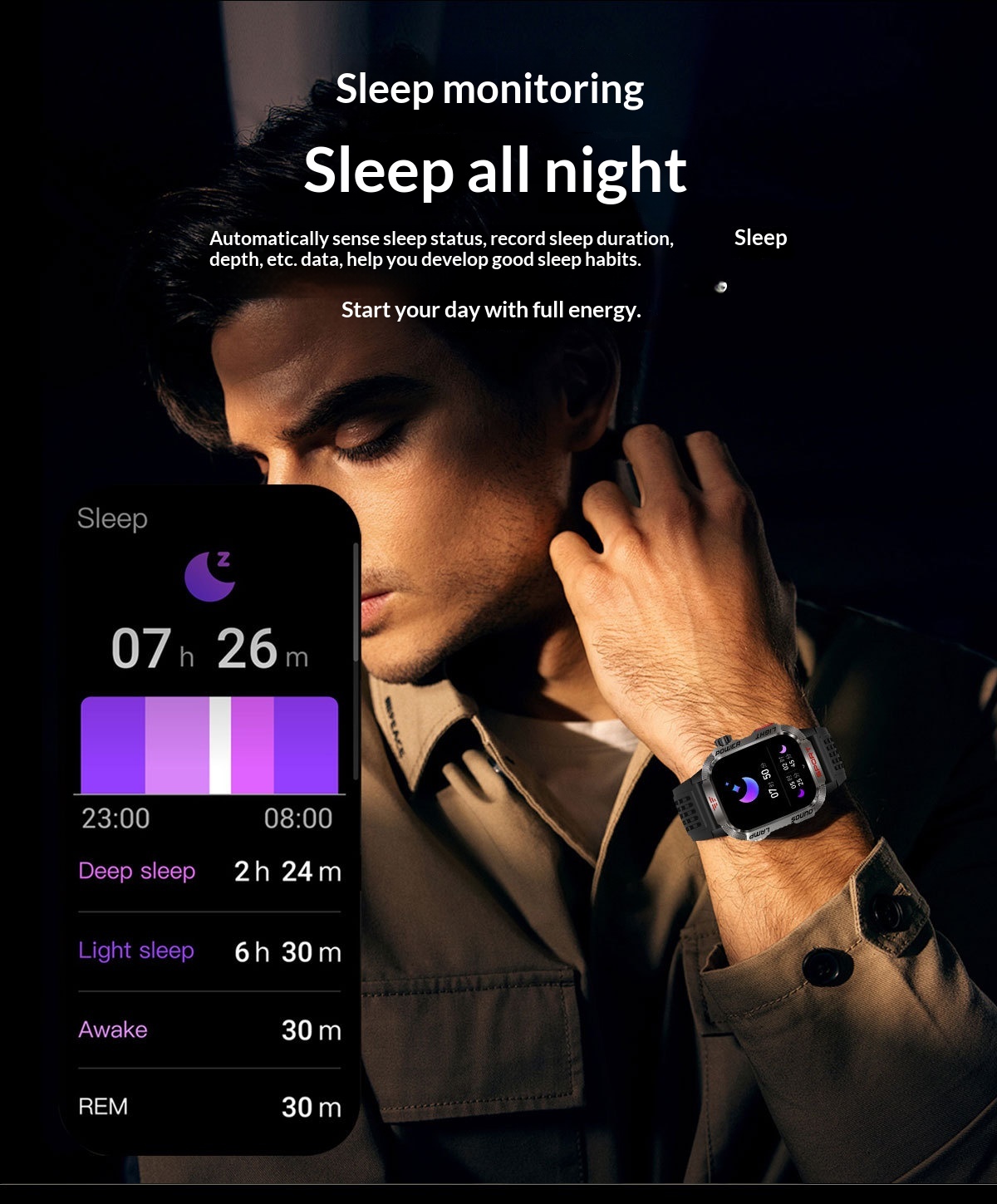 2024 Cross-Border HT29 Smart Watch Bluetooth Call Waterproof Outdoor Men's Encoder Altitude Barometer Compass_voghion.com