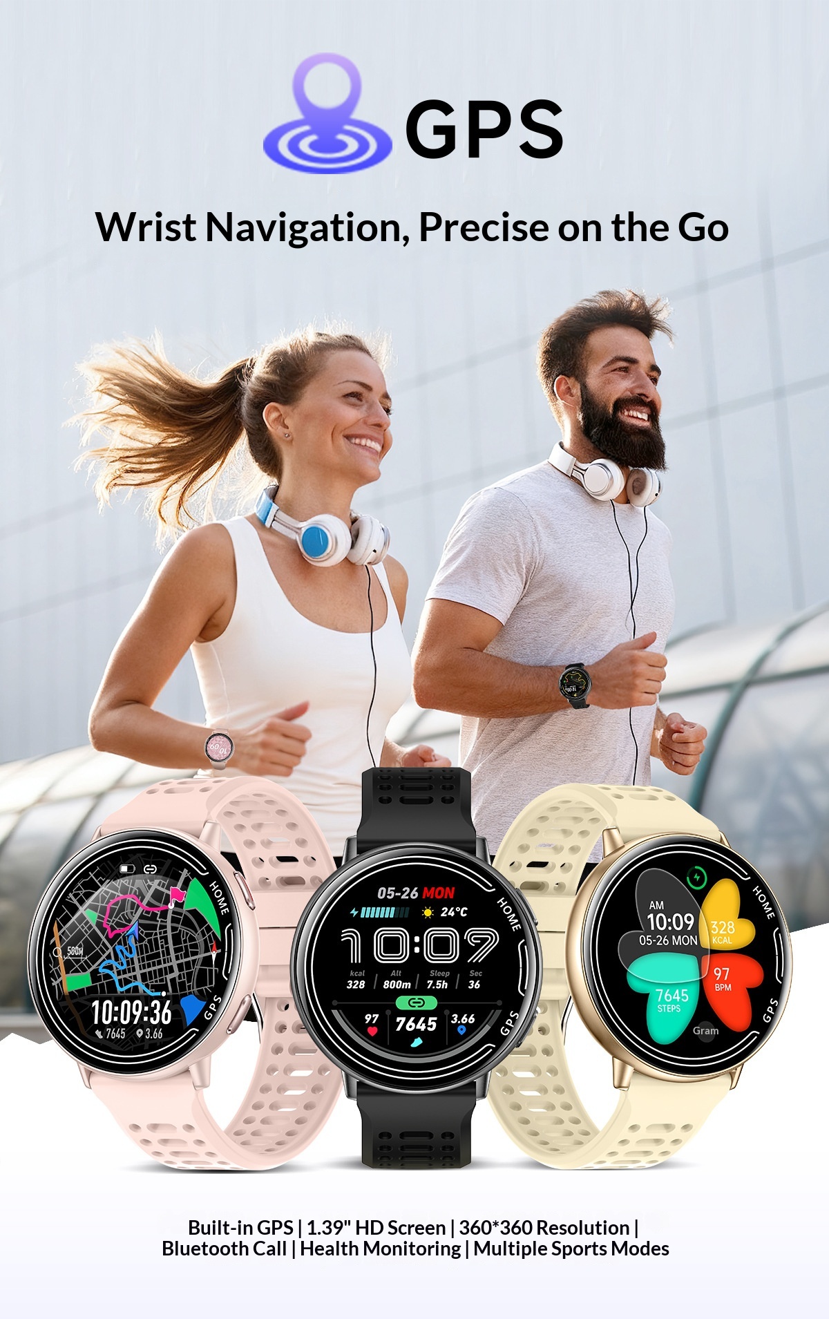 Smartwatch Mit Bluetooth-telefonie Herzfrequenz Und Spo2_voghion.com