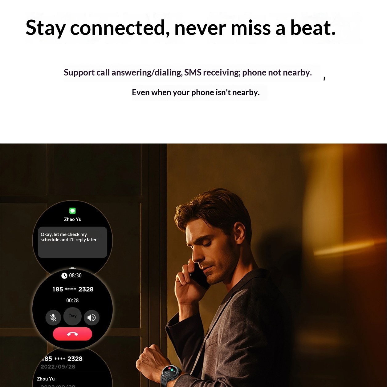 KT85 Smart New 2025 Bluetooth Call Flashlight Heart Rate Blood Oxygen Meter Step Multi-Function Outdoor Watch_voghion.com