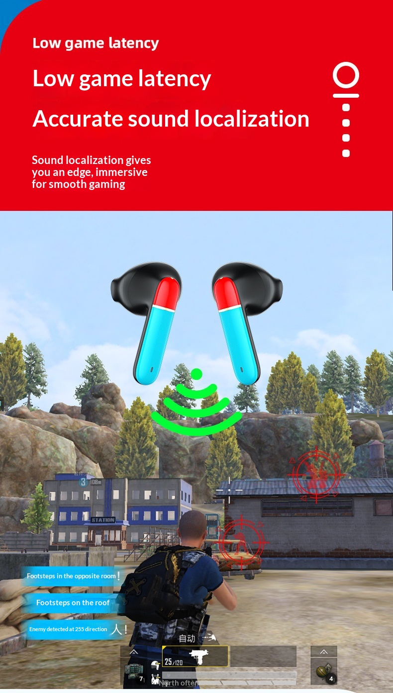 Tws Bluetooth Gaming Headphones With Enc Noise Cancelling Tech_voghion.com