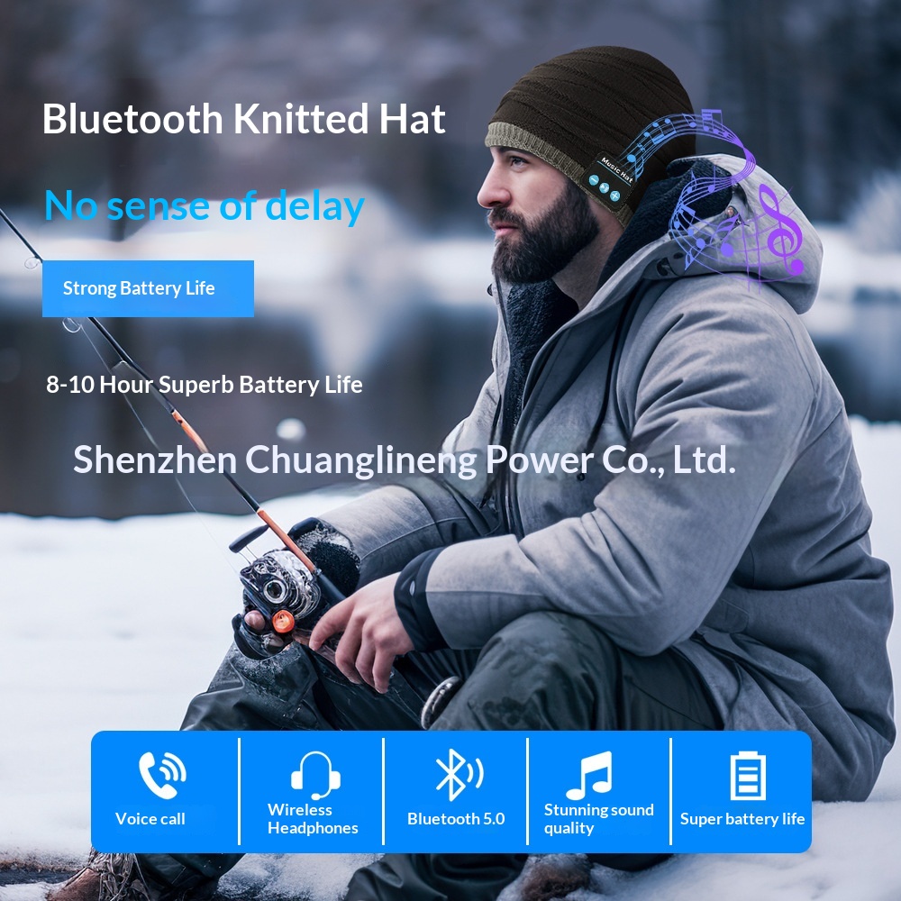 Cross-border Novelty Wireless Bluetooth Headset Knitted European American Fashion Call And Music Hat, Premium Fish_voghion.com