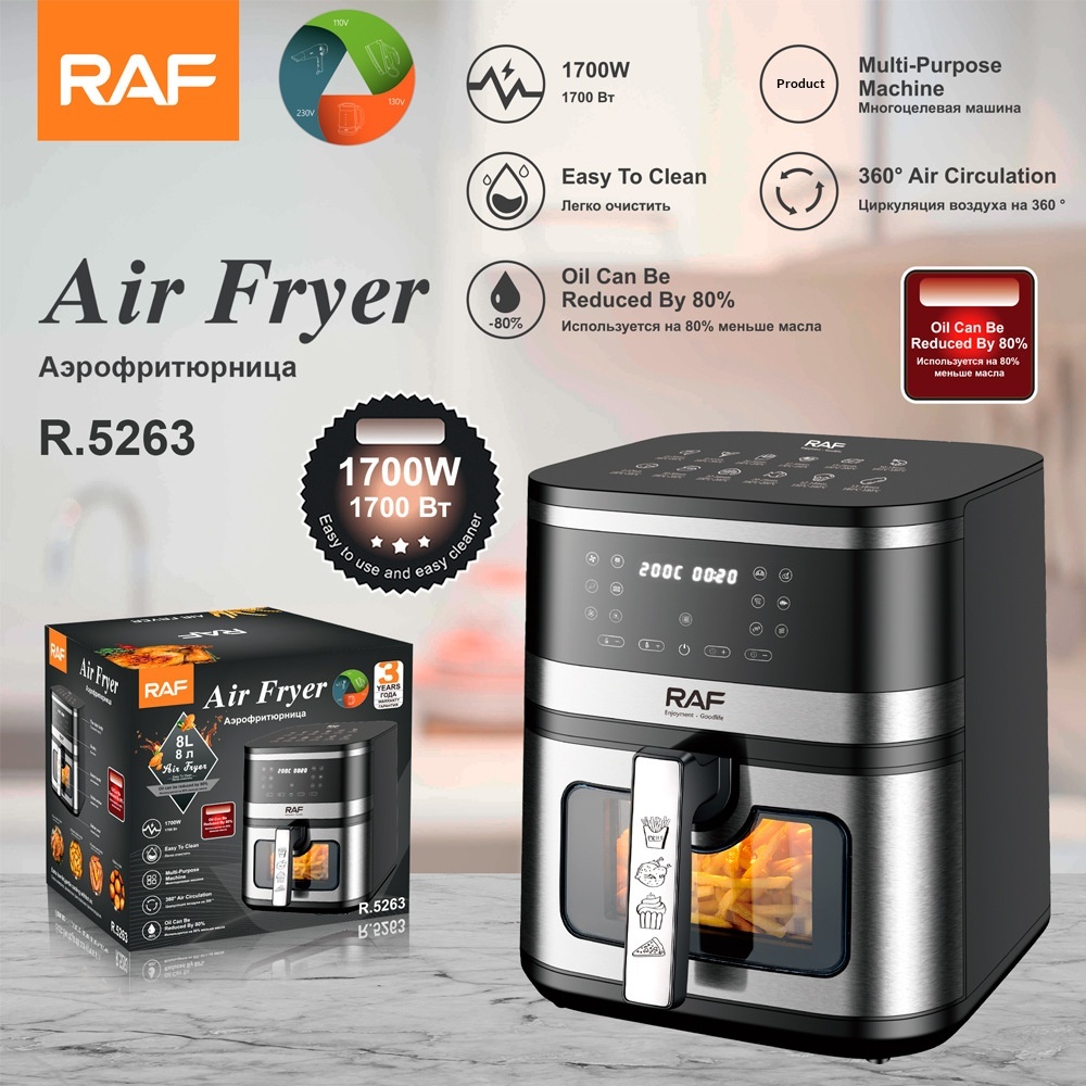 Large Capacity Electric Air Fryer With Electronic Touch Screen_voghion.com