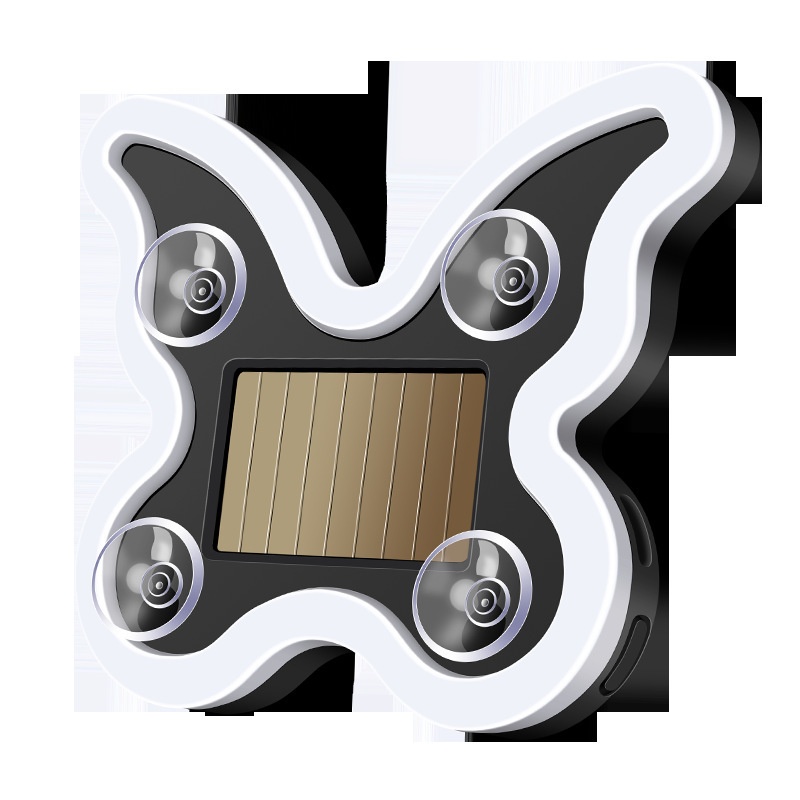 Cross-border Heart Gesture LED Decorative Bottle-shaped Car Window Atmosphere Light, Butterfly Sensor, Solar-powered_voghion.com