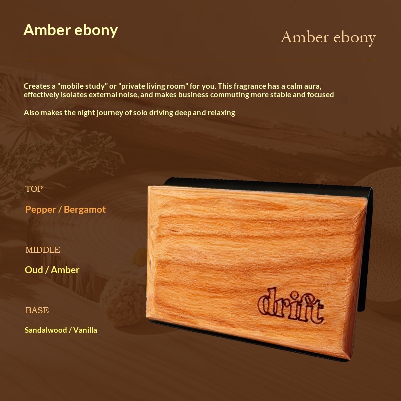 Unsichtbarer Auto-Lufterfrischer für die Sonnenblende: Duftendes Holzornament mit luxuriöser, eleganter Haptik und langanhaltendem Duft._voghion.com