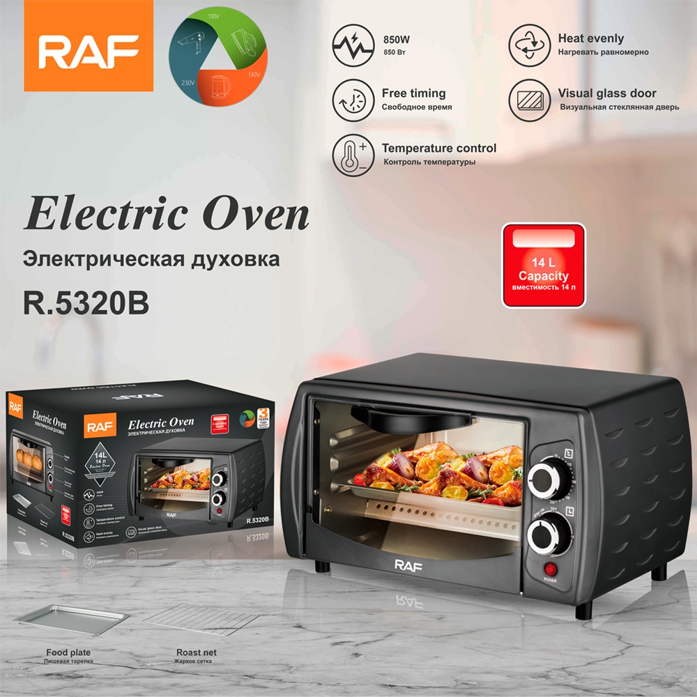 RAF EU Standard Cross-Border Electric Home 14L Mini Air Oven Multifunctional Bread And Cake Maker_voghion.com