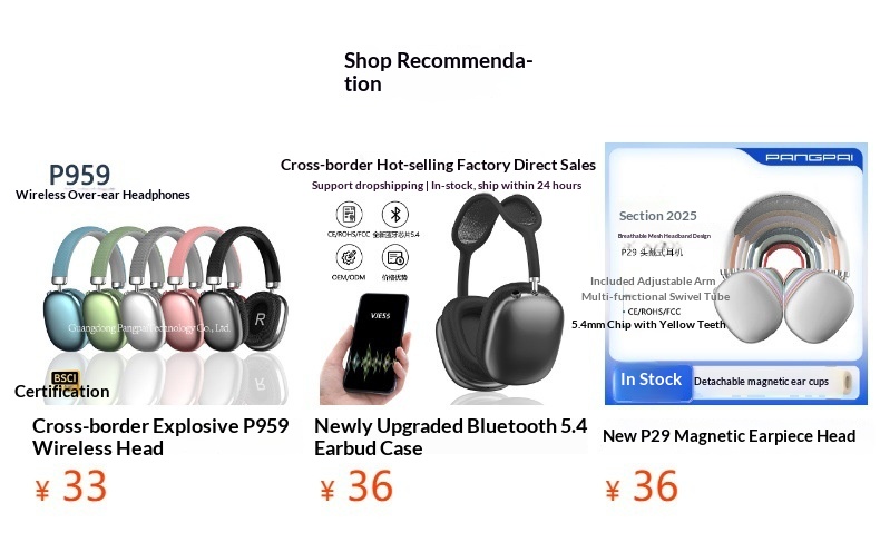 Cross-Border Hot-Selling Head-Mounted P959 Wireless Bluetooth Supports Card Insertion E-commerce Suitable For_voghion.com