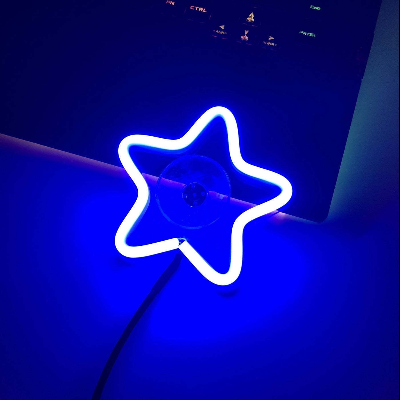 Triangle Glowing Interior Decoration Sticker Heart Atmosphere Modified Neon Car Window Ambient Light_voghion.com