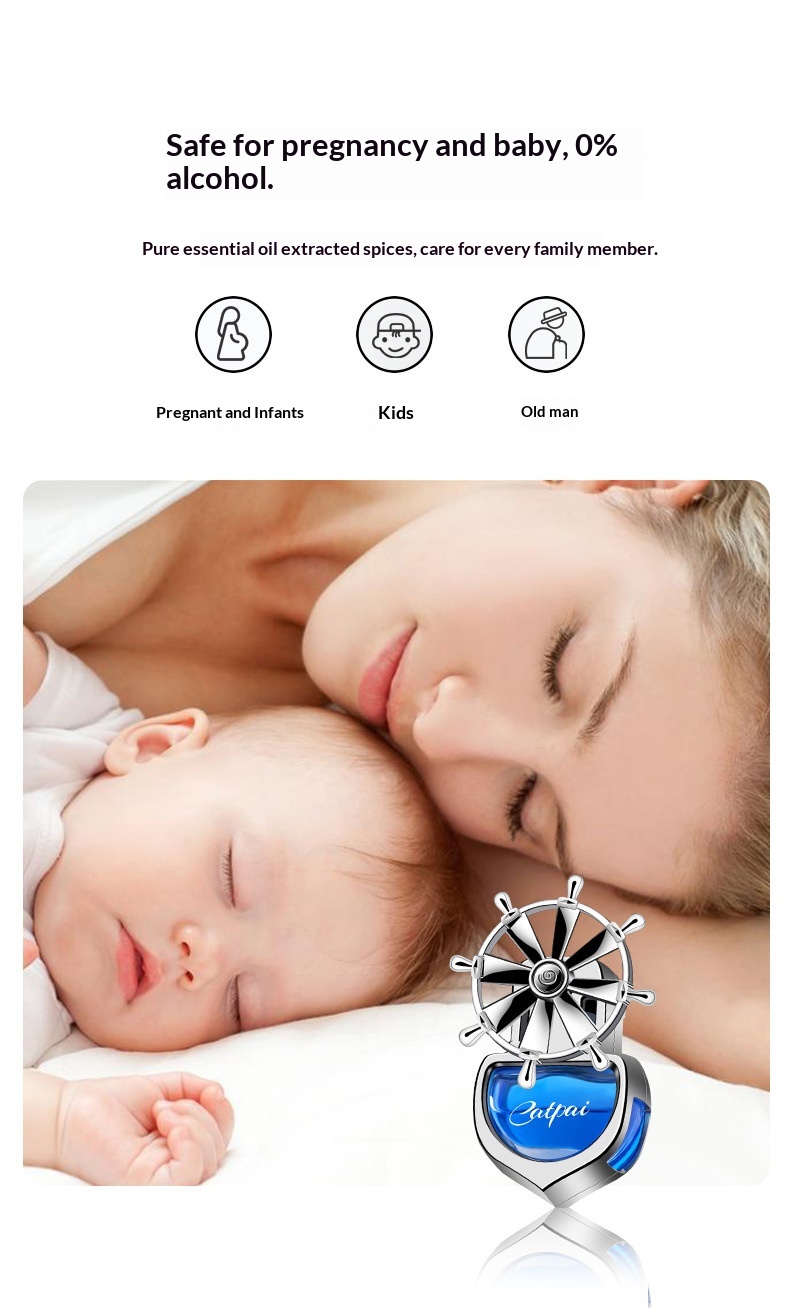 Bil luftfrisker roterende til ventilationsgitter langvarig duft_voghion.com