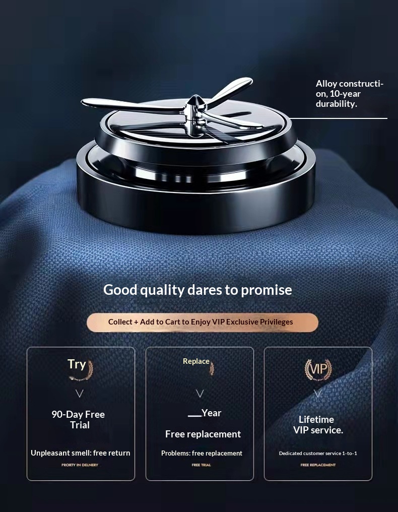 Deodorante per auto a energia solare diffusore rotante_voghion.com