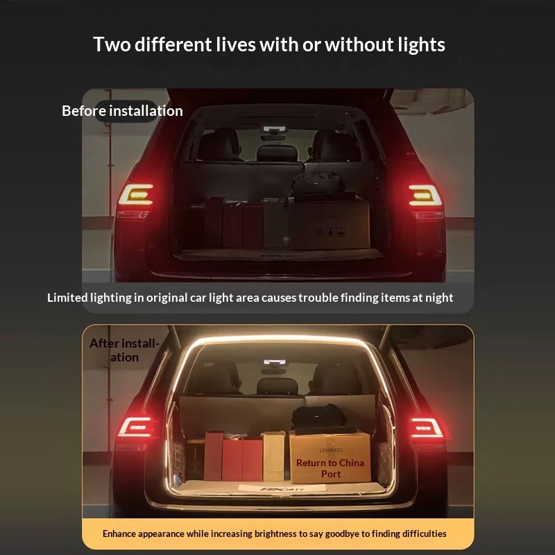 Activate Scanning Universal Car Interior Liing Atmosphere Strip Modification Decoration LED Automatic Sensor Trunk_voghion.com