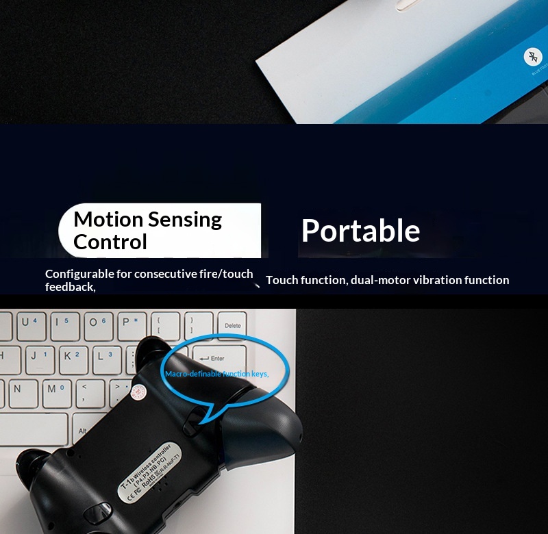 Manette T1B PS4 Pro, PC, tablette, Steam, It Takes Two, iOS, mobile, sans fil, Bluetooth, vibration_voghion.com