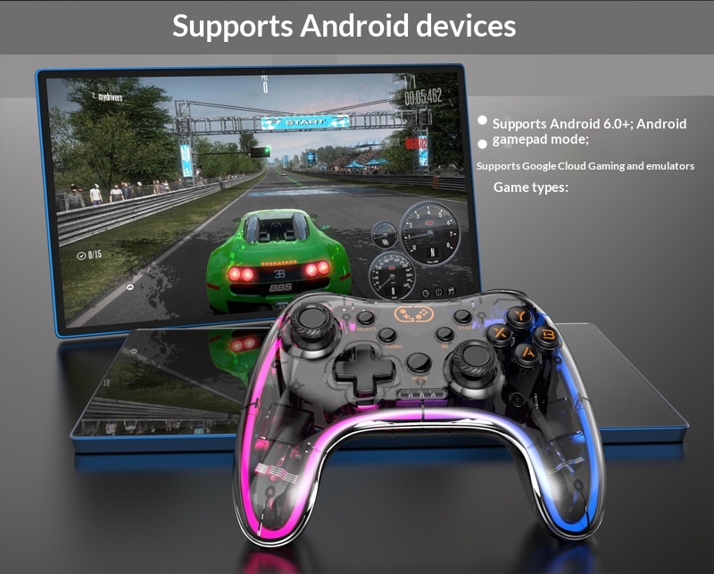 RGB-beleuchteter Bluetooth-Gamecontroller für Android-Mobiltelefone_voghion.com