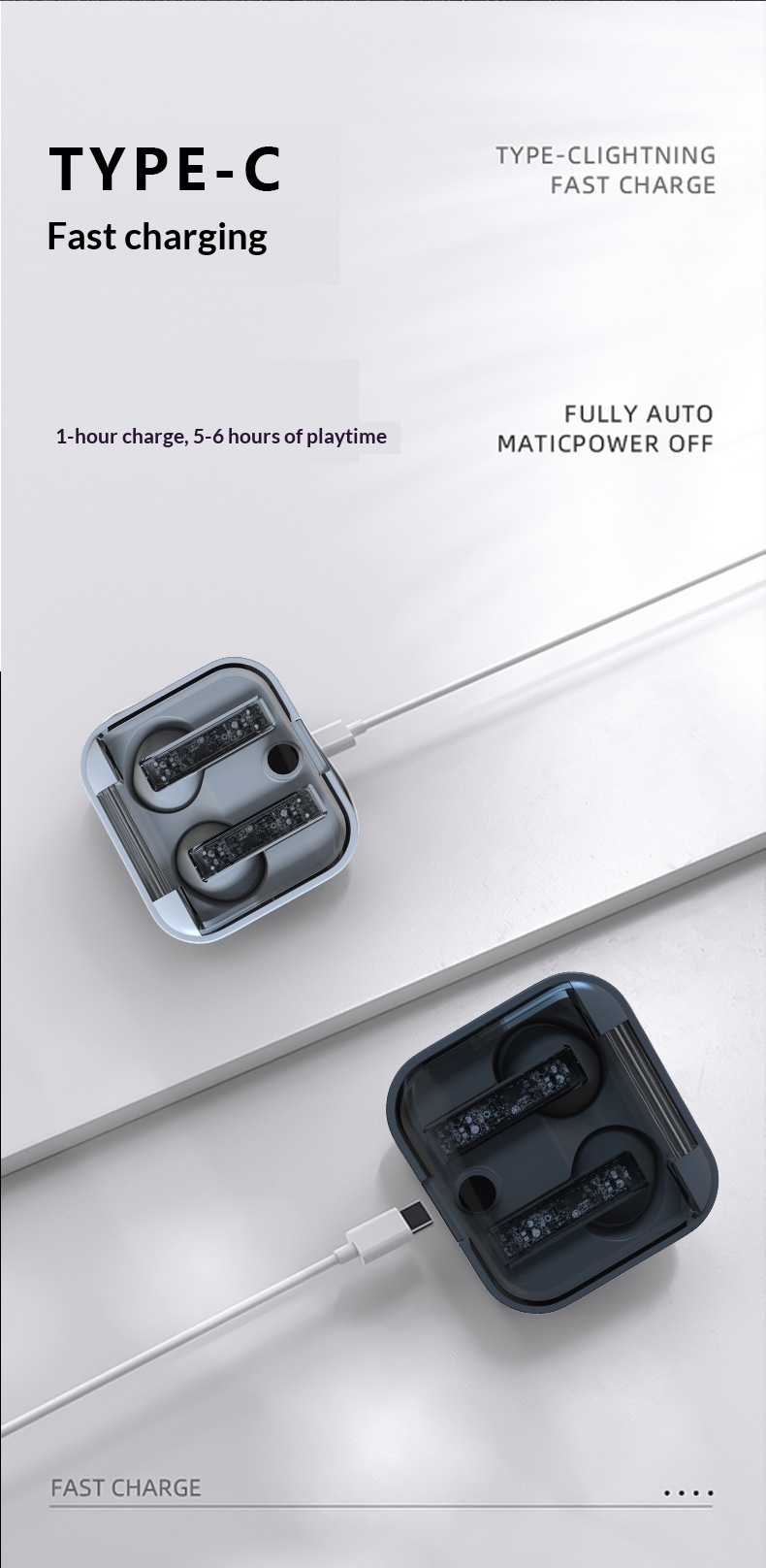 New Transparent Mini Bluetooth In-Ear TWS Wireless Earphones Customized_voghion.com