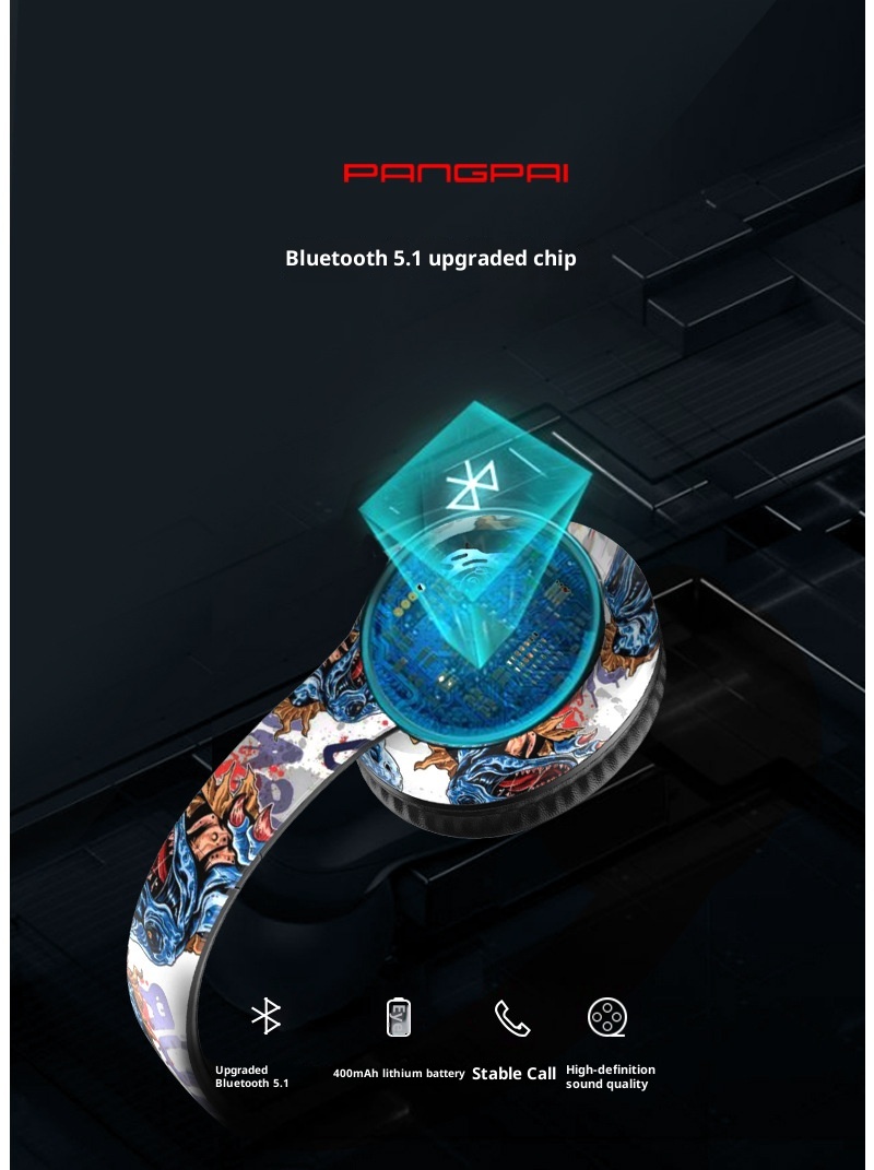 Modello privato transfrontaliero P35 Tendenza nazionale Graffiti Cuffie wireless Auricolari Bluetooth Supporto personalizzazione_voghion.com