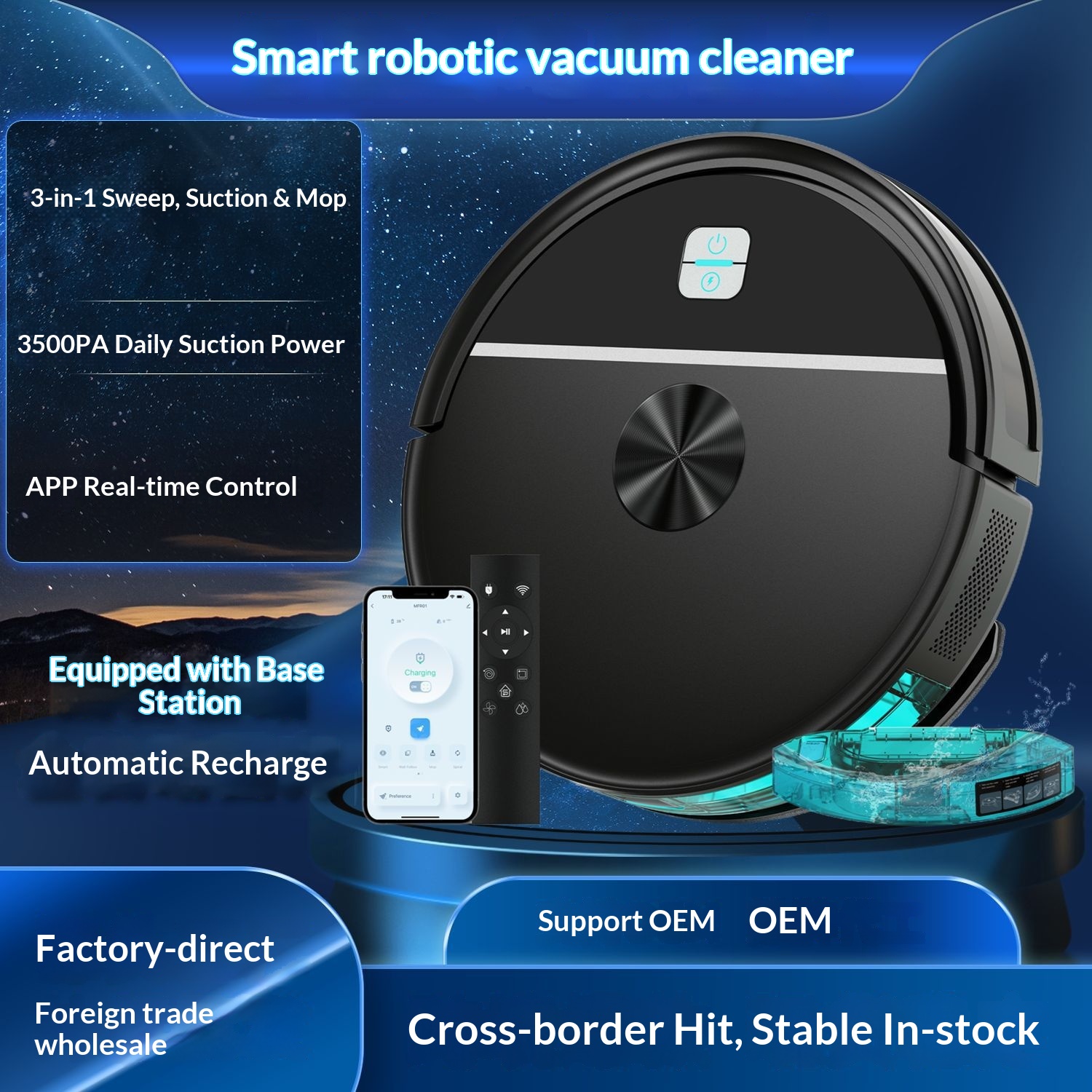 Sweeping Robot Cross-Border Smart Home APP Remote Control Automatic Charging Sweeping, Suction, And Mopping 3-in-1_voghion.com