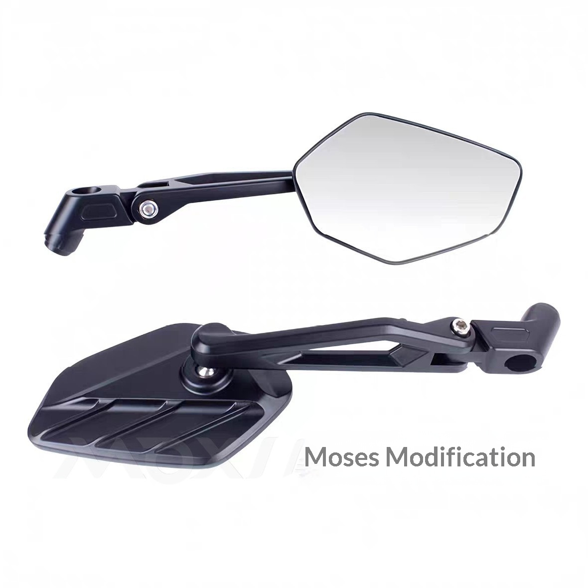 Specchietto retrovisore pieghevole in lega di alluminio per moto, scooter e scooter, ad alta definizione._voghion.com