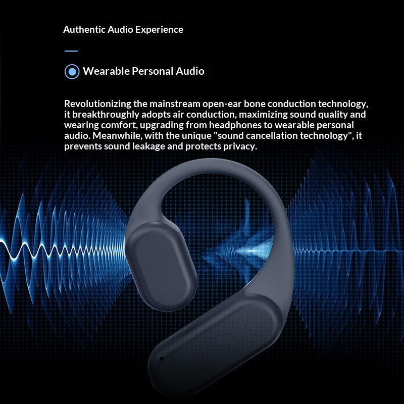 True Bone Conduction Bluetooth Earphones, Intelligent Noise Cancellation, Ultra-long Battery Life, Dual-chip_voghion.com