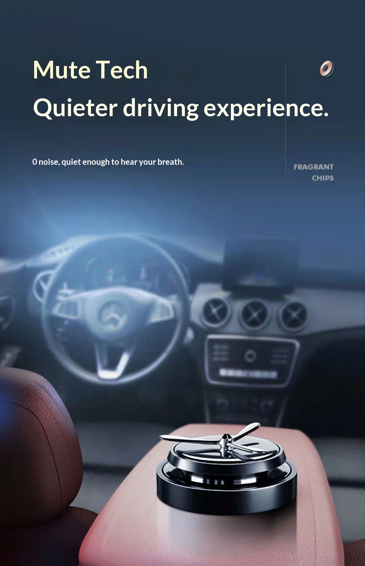 Deodorante per auto a energia solare diffusore rotante_voghion.com