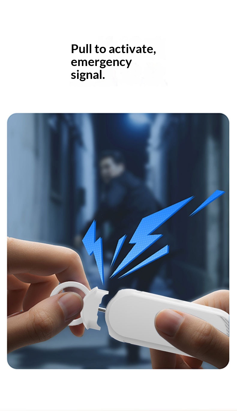 High Decibel Pull-out Female Anti-wolf Alarm SOS Call Lighting Function MFI Anti-lost Global Positioning Device_voghion.com