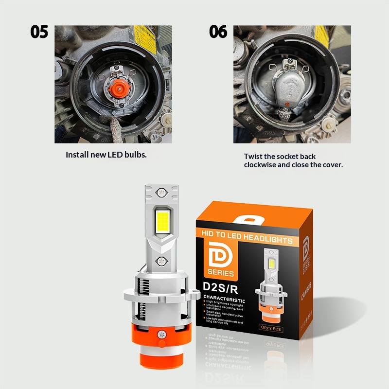 D2SLED Bulb D2CD2RD4CD4RD4S Car LED Front Headlight_voghion.com