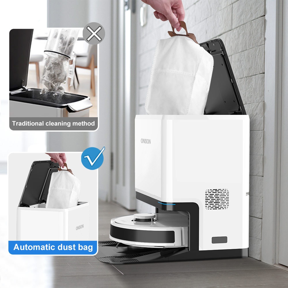 Robot aspirapolvere CrossBorder X20 completamente automatico con navigazione laser LDS e controllo tramite app mobile, senza bisogno di lavaggio._voghion.com