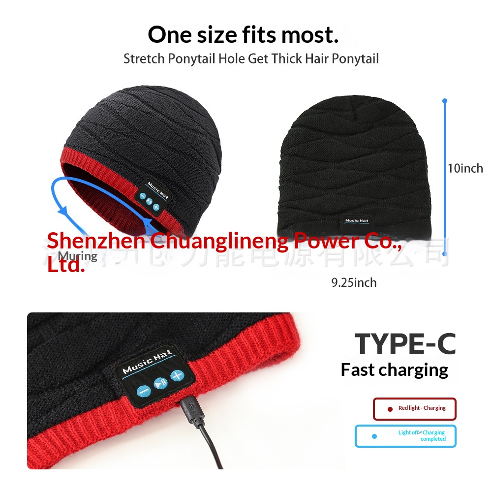 Knitted Bluetooth Beanie Hat With Wireless Headphones Music Cap_voghion.com