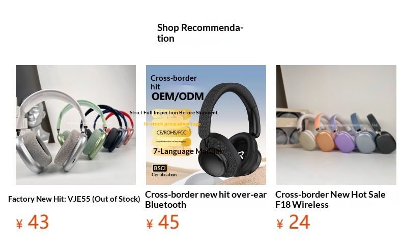 Wireless Over-ear Bluetooth Headphones Noise Cancelling Gaming_voghion.com