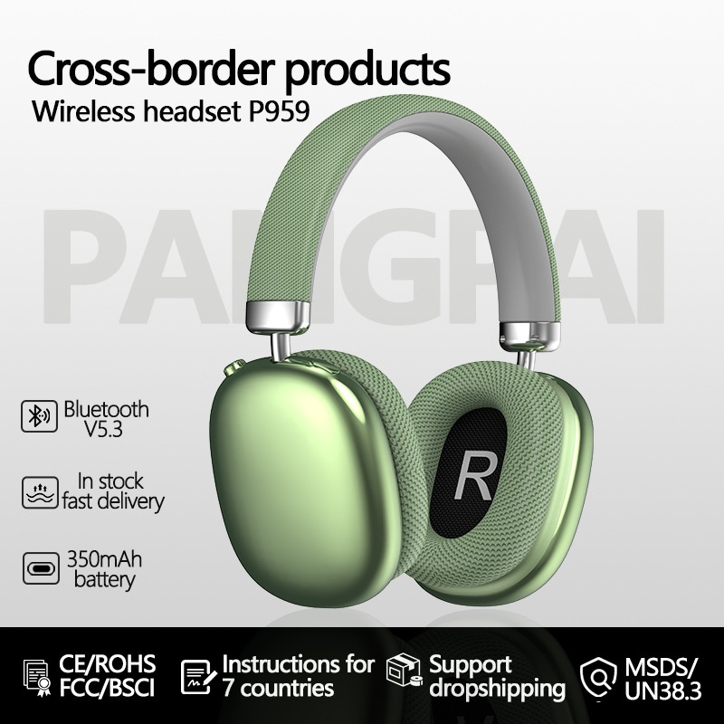 Cross-Border Hot-Selling Head-Mounted P959 Wireless Bluetooth Supports Card Insertion E-commerce Suitable For_voghion.com