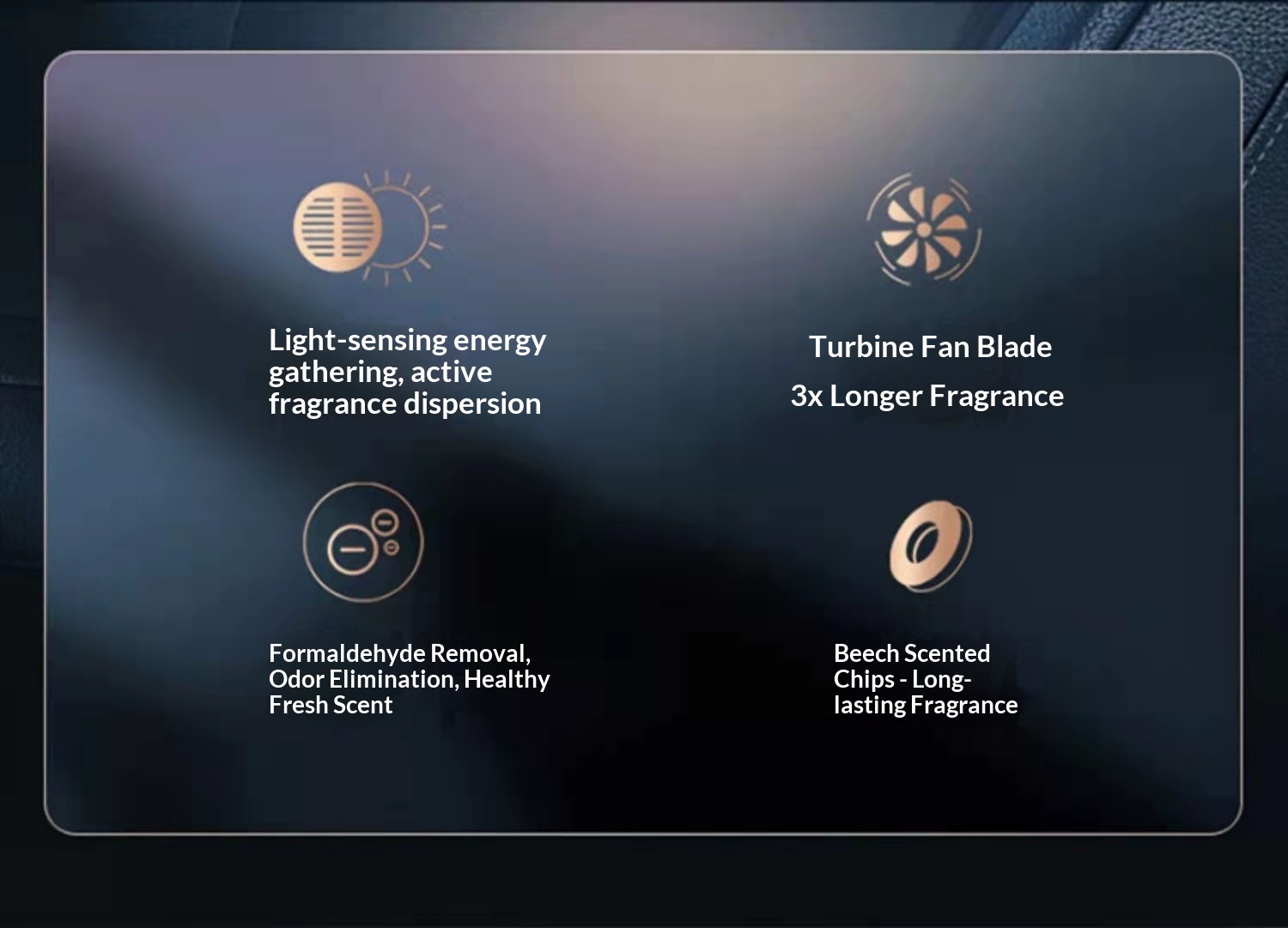 Deodorante per auto a energia solare diffusore rotante_voghion.com