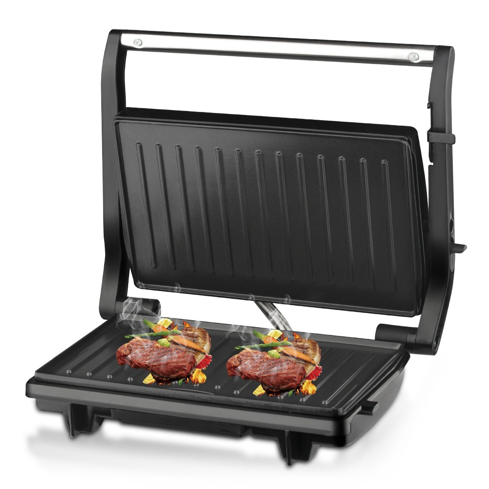 220V Steak Panini Breakfast Grill Meat Sausage Burger Bread Toaster Sandwich Maker_voghion.com