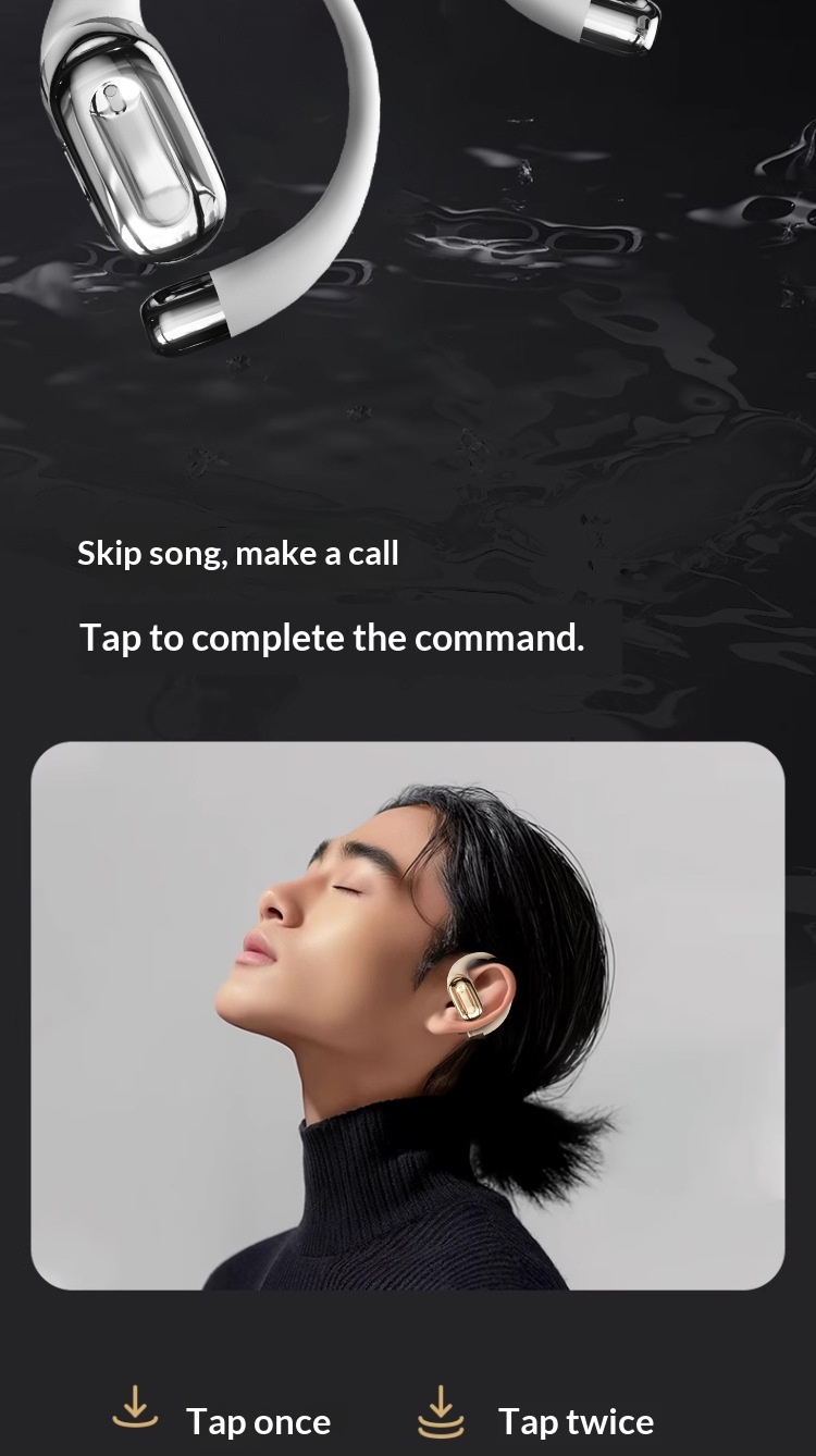 Open-ear Bluetooth Headphones With Wireless Ear-hook & Hd Calls_voghion.com
