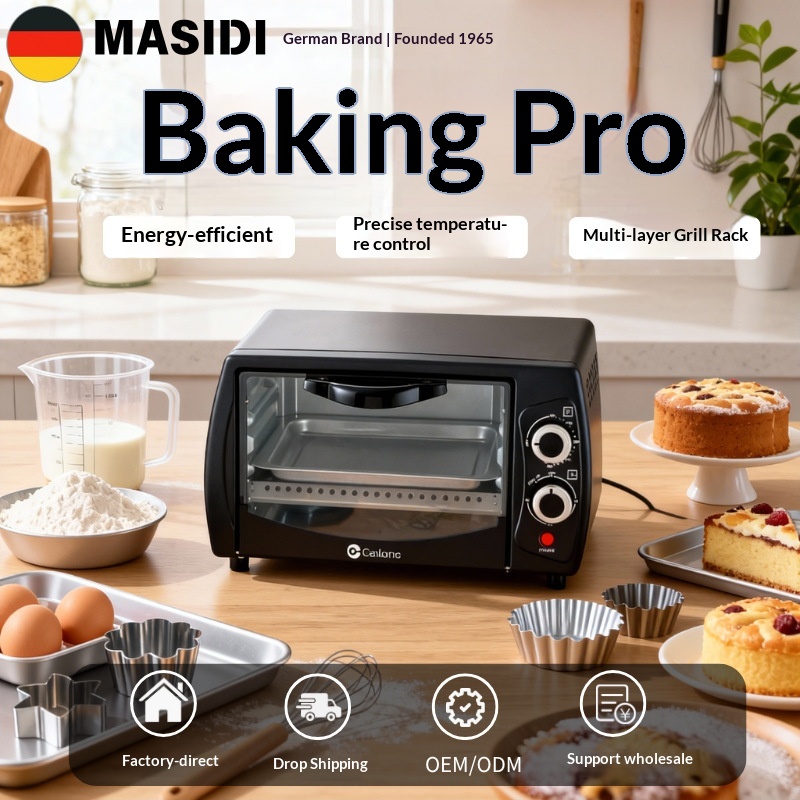 Four électrique multifonctionnel mini tout-en-un Masdi 14L, idéal pour la pâtisserie maison (nouveau modèle)_voghion.com