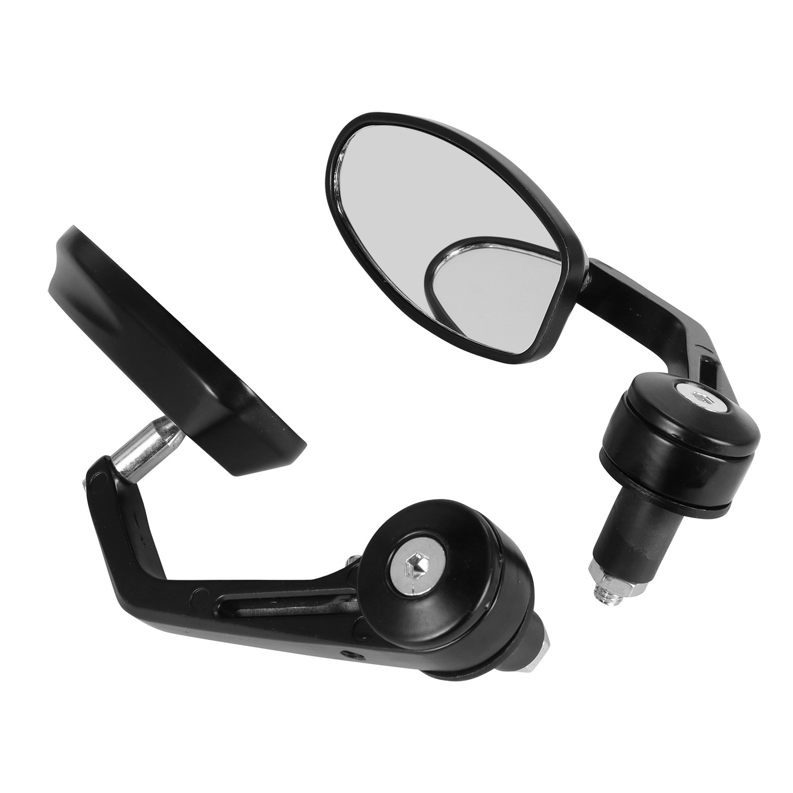 Specchietto retrovisore blu riflettente e girevole per manubrio pieghevole di moto e veicoli elettrici._voghion.com