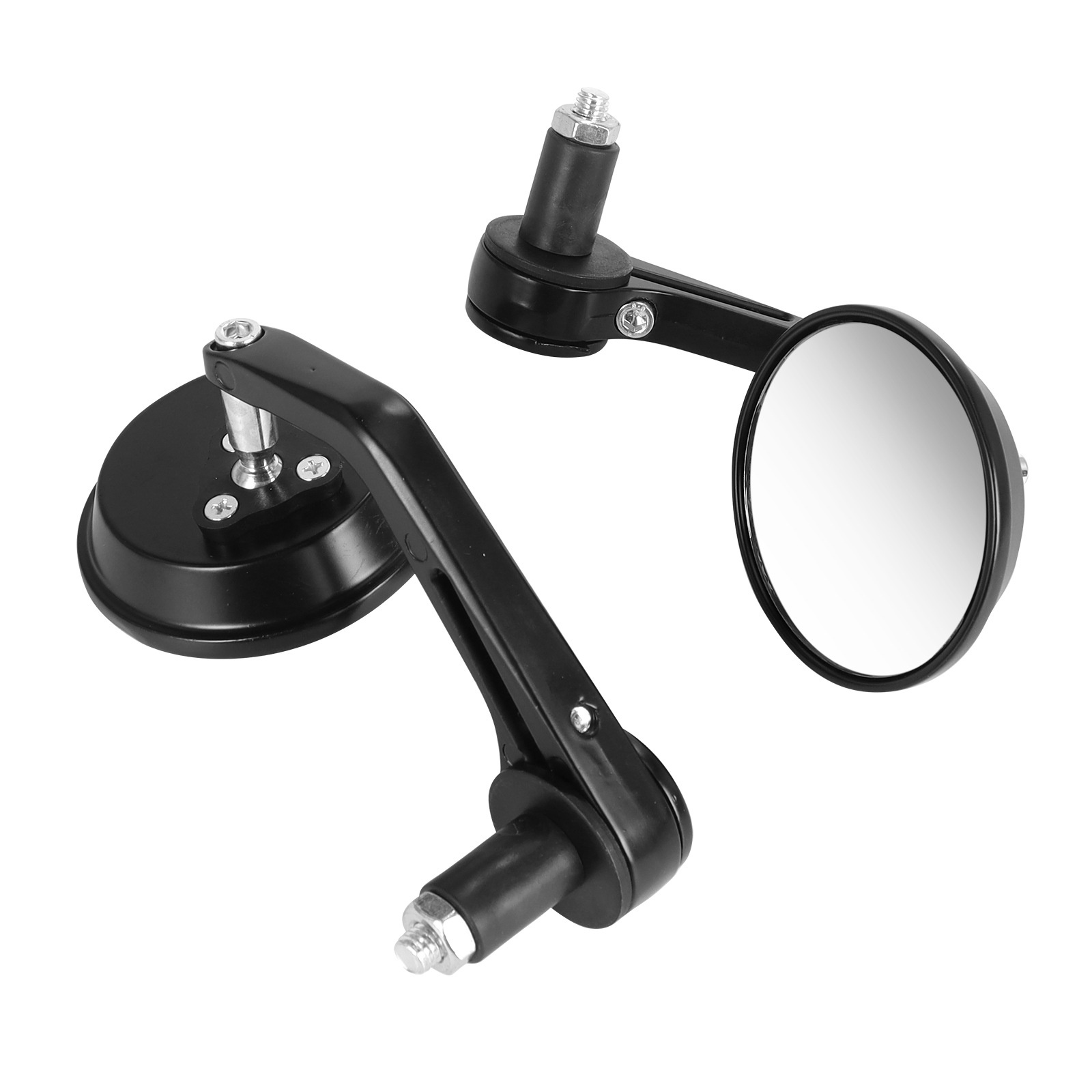 Specchietto retrovisore blu riflettente e girevole per manubrio pieghevole di moto e veicoli elettrici._voghion.com