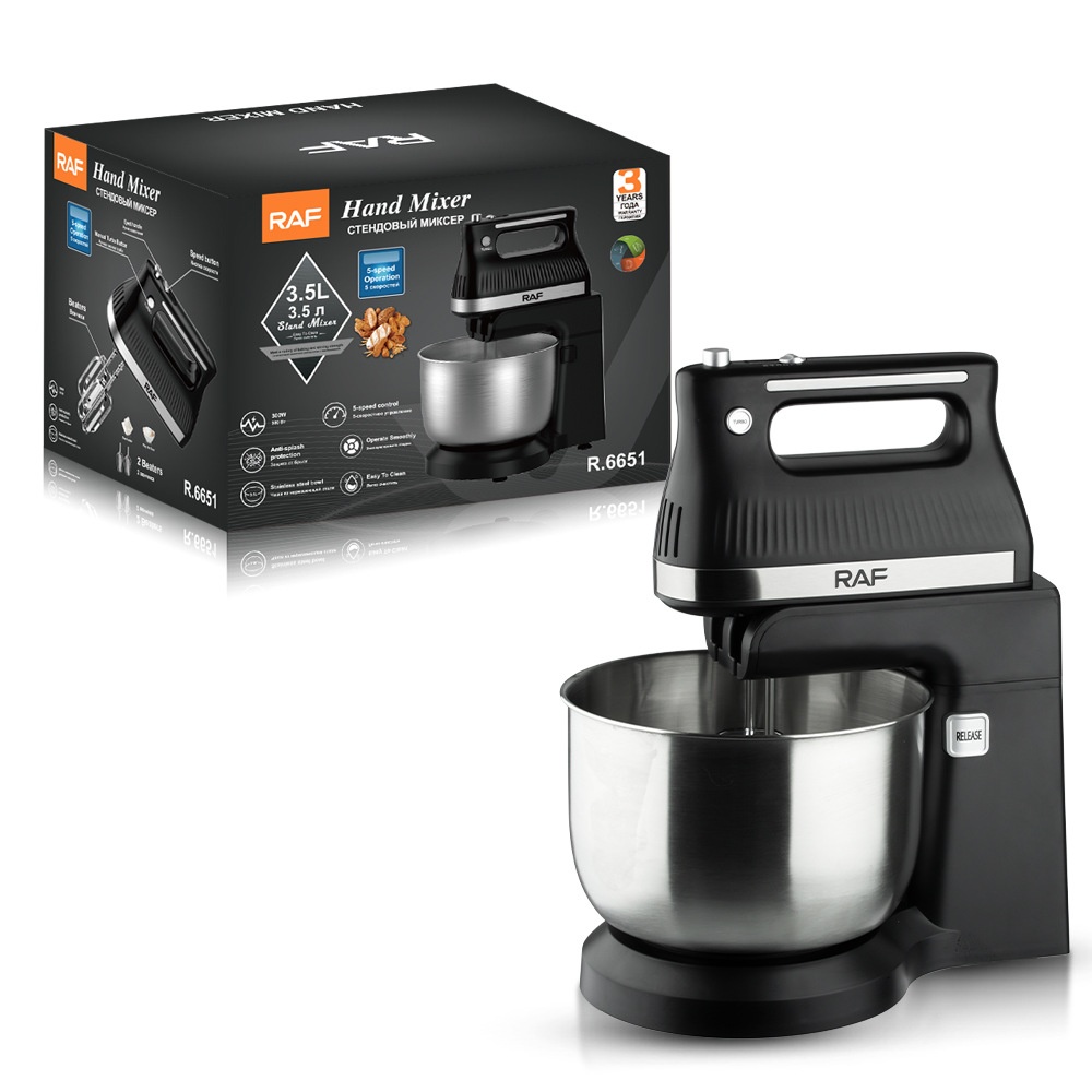 RAF EU Standard Cross-Border Multifunctional Beater Mechanical Multi-Speed Adjustable Electric Cream Egg Dough Mixer_voghion.com