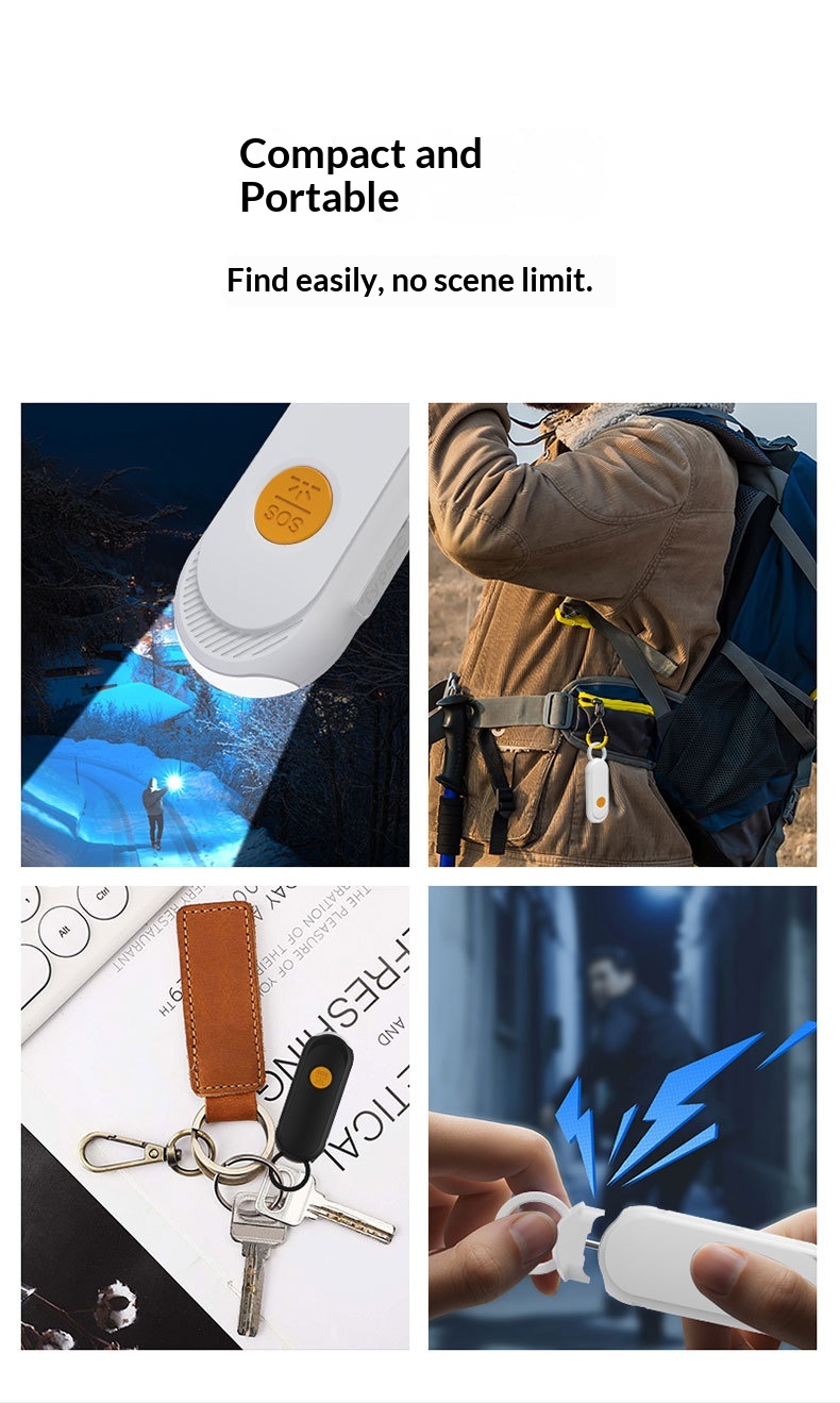 High Decibel Pull-out Female Anti-wolf Alarm SOS Call Lighting Function MFI Anti-lost Global Positioning Device_voghion.com