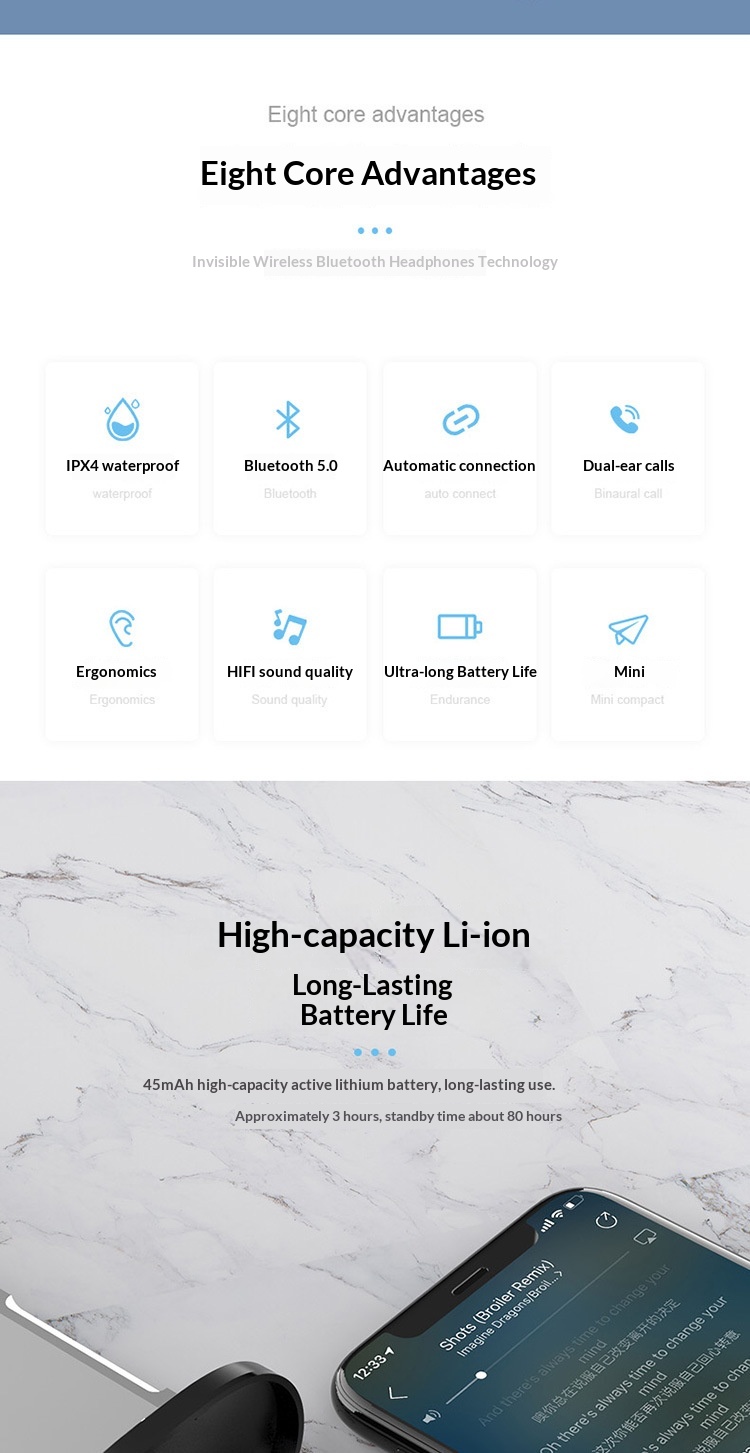 A6s Tws Wireless Bluetooth Earphones With Noise Cancelling Stereo_voghion.com