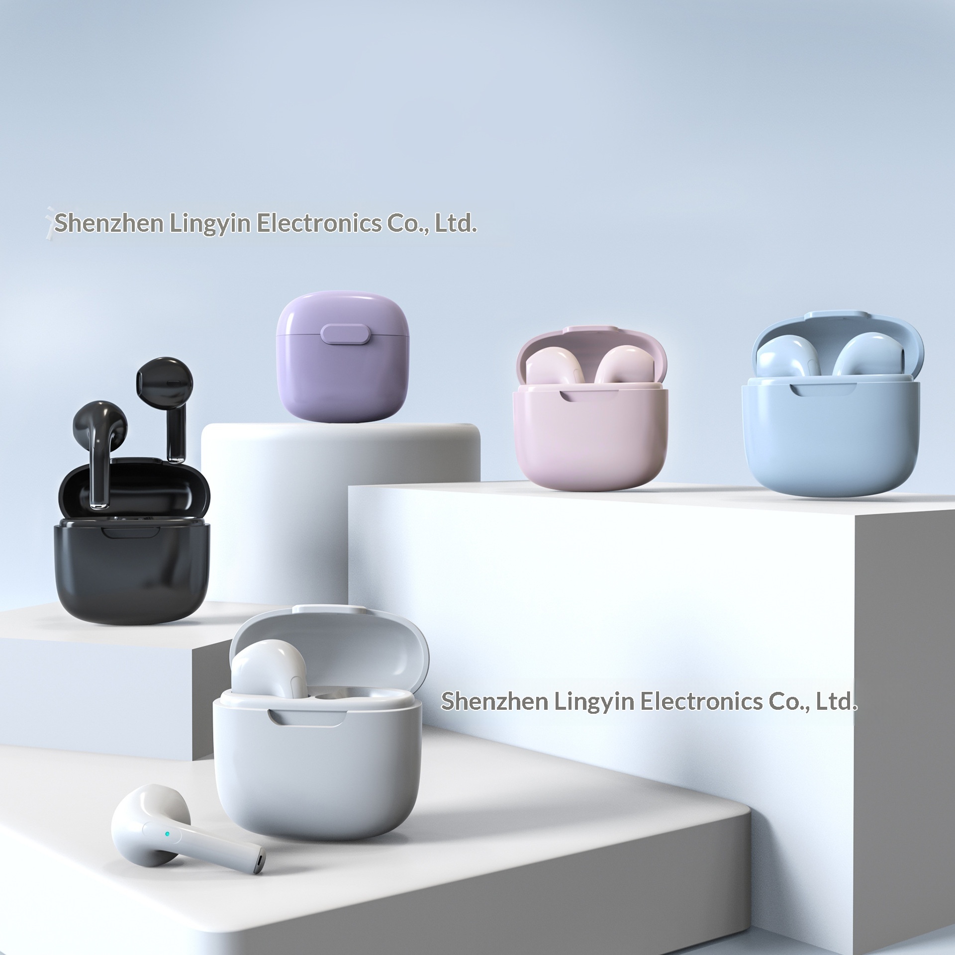 Cross-Border Macaron Wireless Bluetooth Earphones Gaming Sports 5.3 Ultra-Long Battery Life Low Latency Single Dual_voghion.com