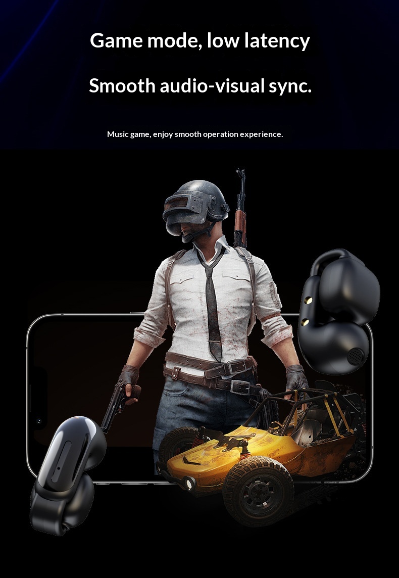 Wireless Bluetooth Earphones With Noise Cancelling And Ear Hooks_voghion.com
