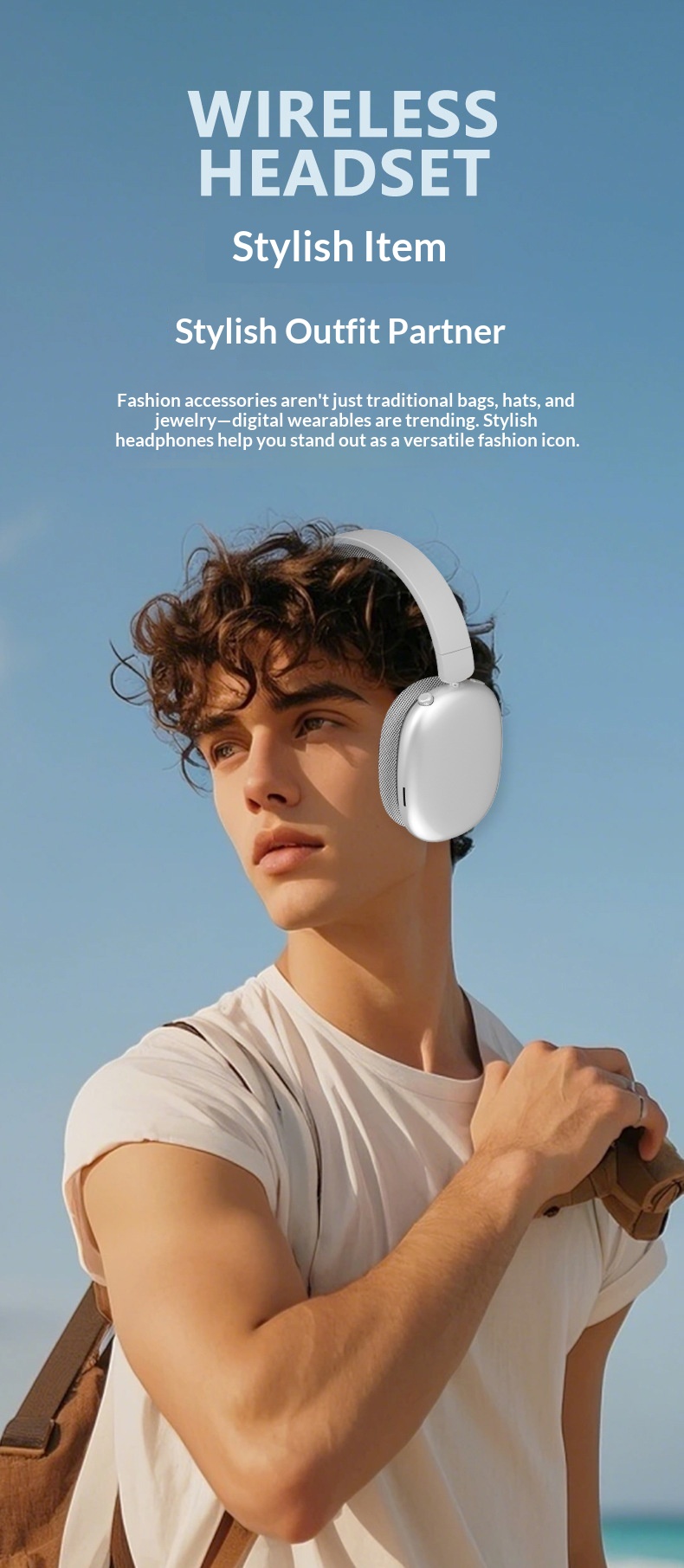 Wireless Over Ear Bluetooth Headphones High Sound Quality Sports_voghion.com