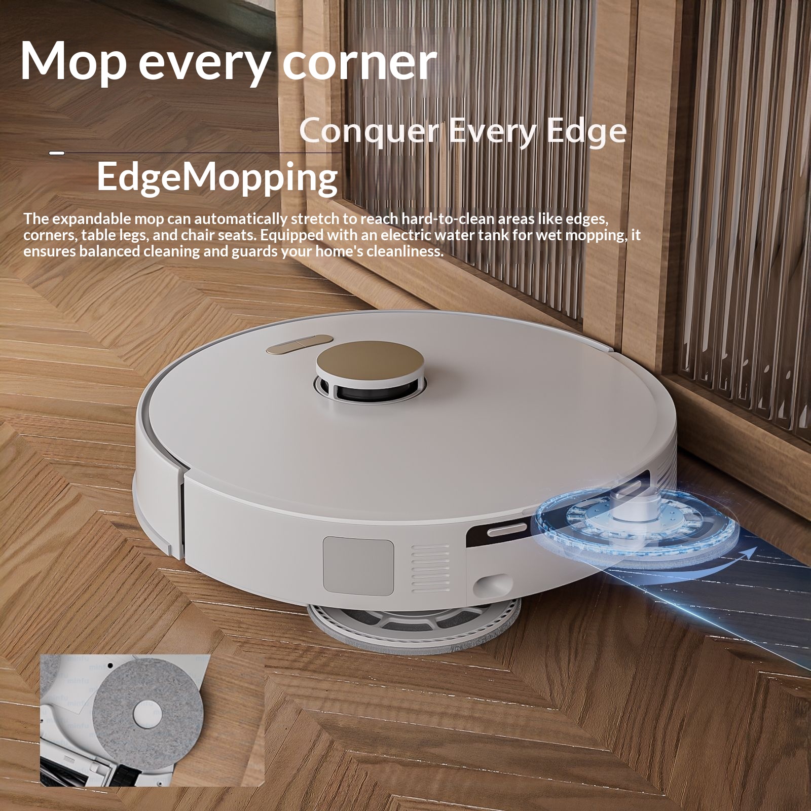 Customized W300 Robot For Home Use, High Suction, Intelligent, Fully Automatic Sweeping And Mopping, Laser Navigation_voghion.com