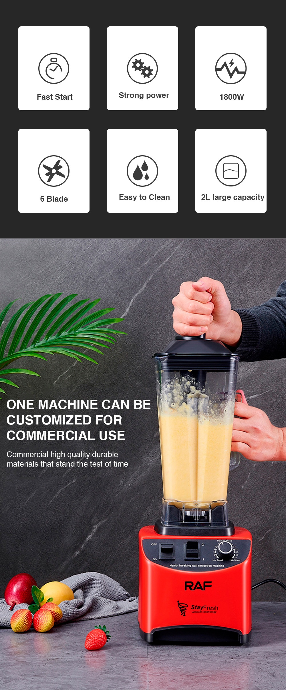 EU Standard Household High-Speed Blender Smoothie Maker Soy Milk Fruit Juicer_voghion.com