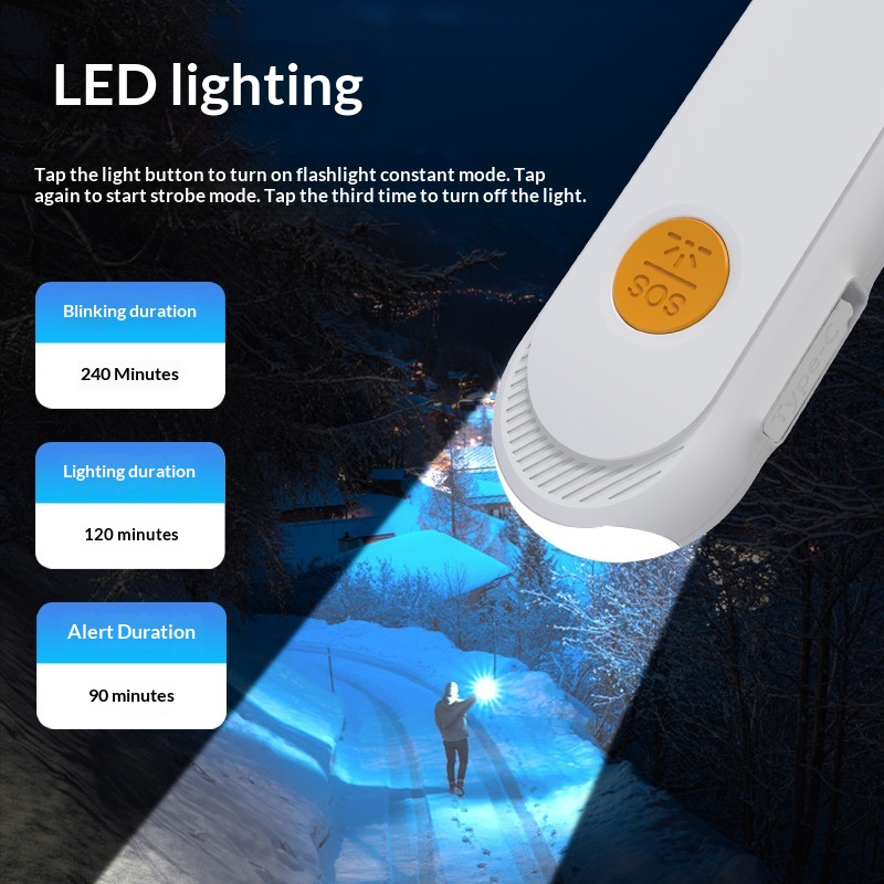 High Decibel Pull-out Female Anti-wolf Alarm SOS Call Lighting Function MFI Anti-lost Global Positioning Device_voghion.com
